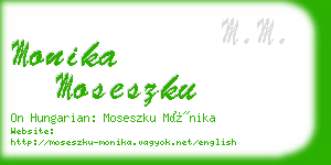 monika moseszku business card